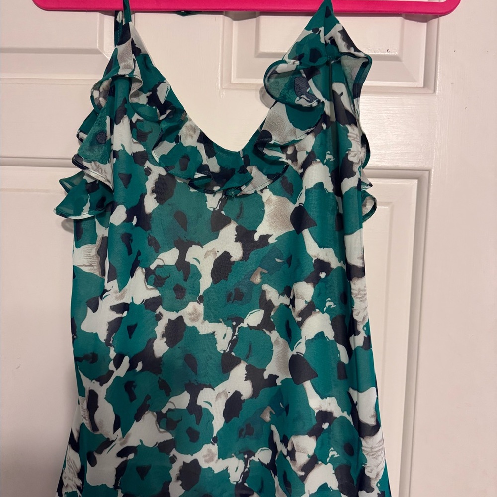Alythea Green Ruffled Camisole